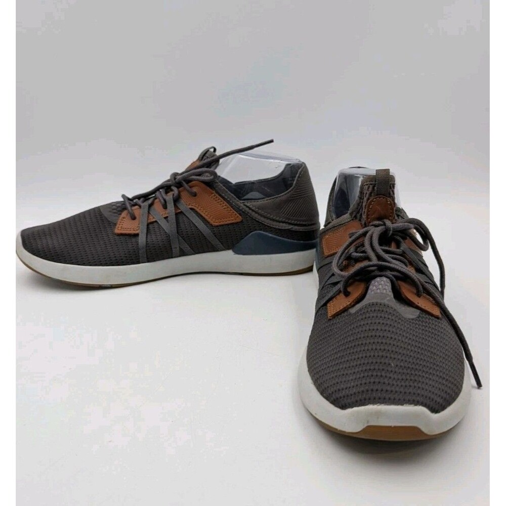 AS IS OluKai Mio Li Mens 12 Pavement Gray Vintage Indigo Mesh Sneakers *READ*